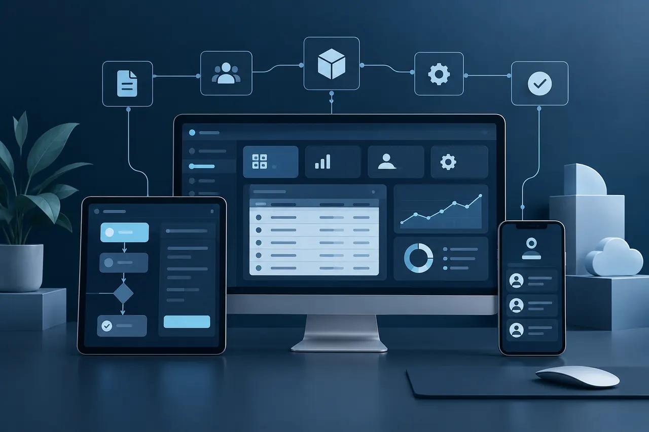 Responsive Webanwendung mit Dashboard, Rollen und digitalem Prozessablauf