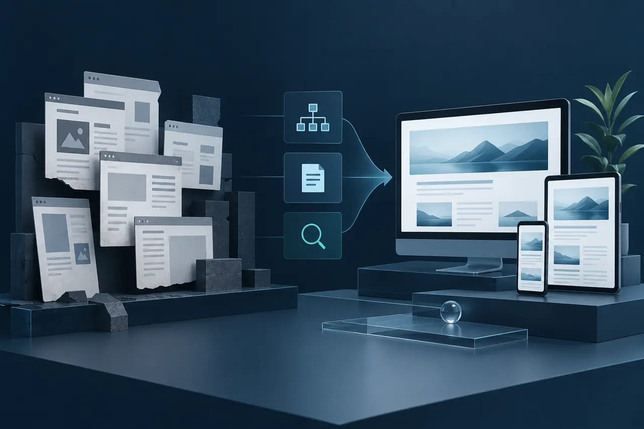 Transformation einer veralteten Website in einen modernen responsiven Unternehmensauftritt